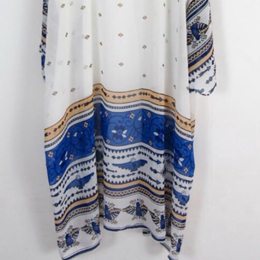 Boho Kimono Duster Cover-Up | OSFA | Tribal Aztec - Picture 6 of 8